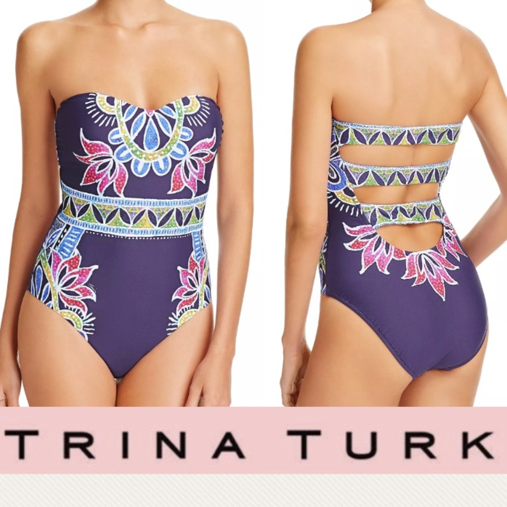 Trina Turk Lotus Print Swim